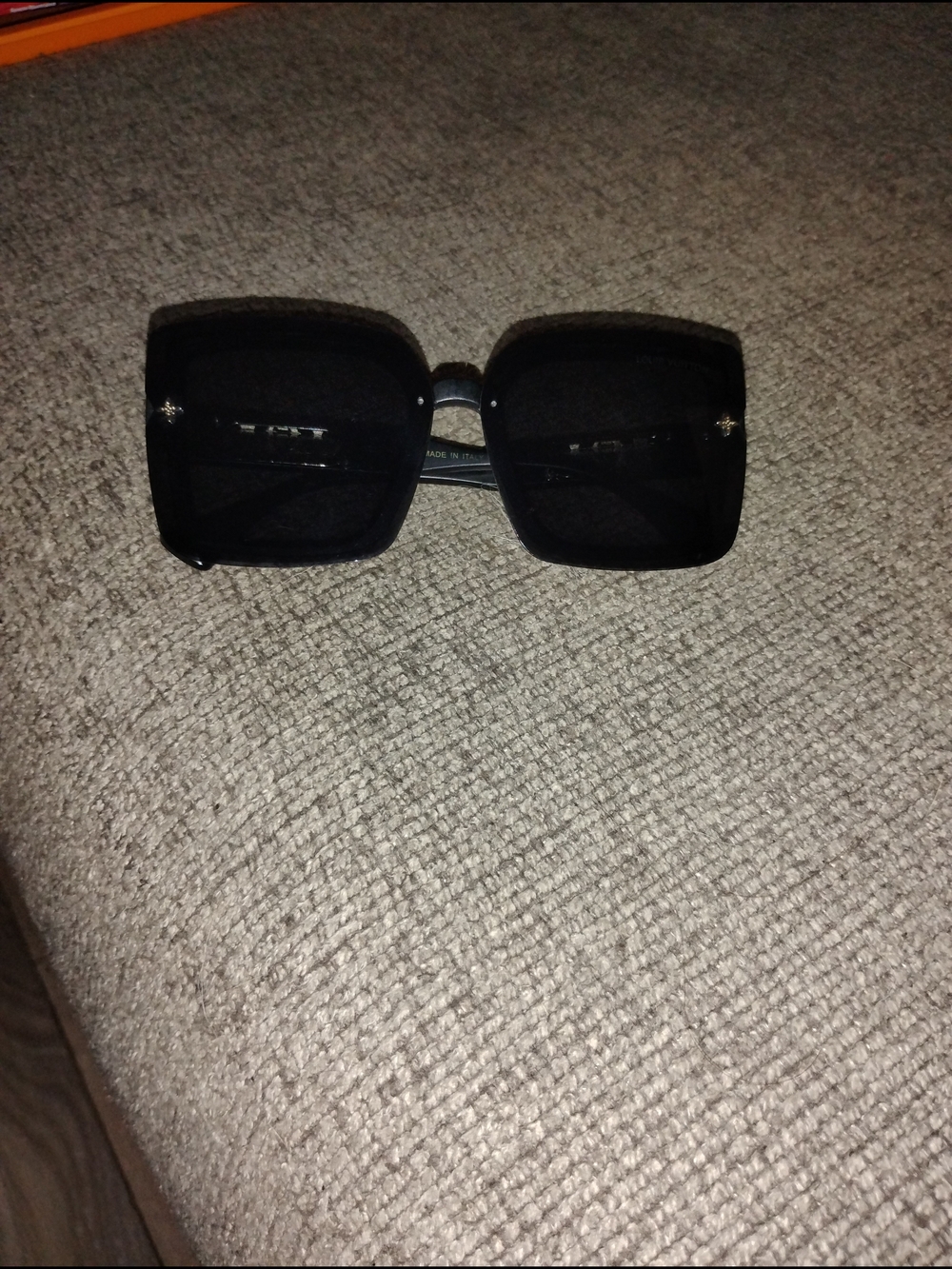 LV Oversized Square Black Sunglasses